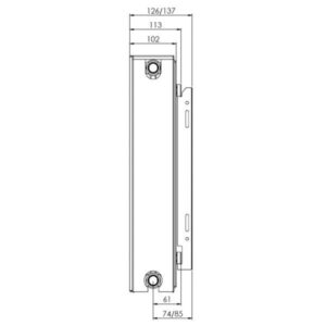 326275406-1jpg - Klima og Varme P4 plan radiator 22 - 500 x 600 mm. RAL 9016. Hvid