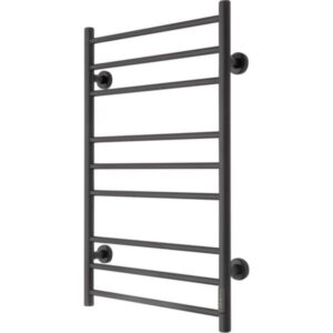 TVS Eldo 9 El håndklæderadiator lige med timer, 860 x 530 mm, sort
