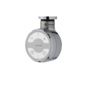TVS Varmelegeme med afbryder, termostat og ''timer''-funktion ( rundt ). 300 watt. Krom