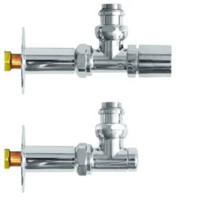 Design 1/2'' ventilsæt vinkelløbende krom