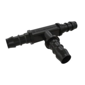 Sauermann T-stykke 10 mm PVC Sort