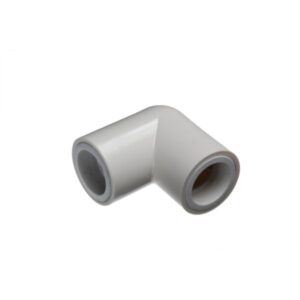 K20 vinkel 90 gr. UV-resistent PVC, Råhvid RAL 9001, Ø 20 mm