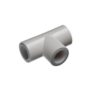 K25 T-stykke UV-resistent PVC, Råhvid RAL 9001, Ø 25 mm