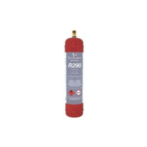 Tecnosystemi R290 (Propan), 1 l, 370 g, naturligt kølemiddel , ODP 0, GWP 3, UN 1978