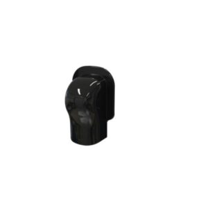 T75-S vægflange 78x58 mm, Sort RAL 9005