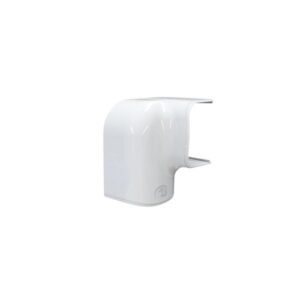 T75-H bøjning højre rotation 78x58 mm, Hvid RAL 9010, 90 gr.