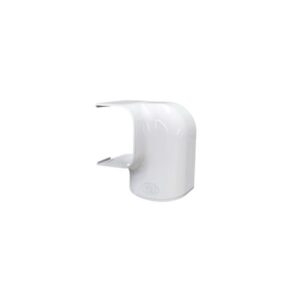 T75-H bøjning venstre rotation 78x58 mm, Hvid RAL 9010, 90 gr.