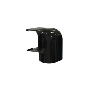 T75-S bøjning venstre rotation 78x58 mm, Sort RAL 9005, 90 gr.