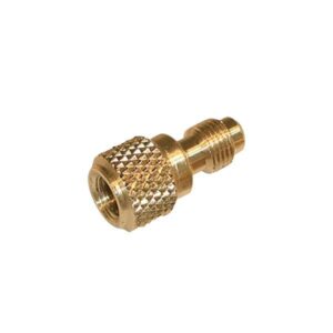 adapter 1/4'' x 5/16'' Han/Hun gevind, Med depressor og ventil