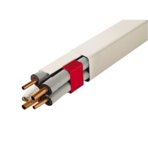 T80-R rørkanal 2 m 80x60 mm Råhvid RAL 9001