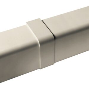 T80-R samlekappe 80x60 mm Råhvid RAL 9001
