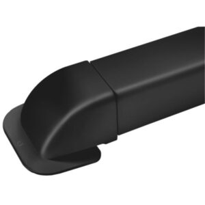 T80-S vægflange 80x60 mm Sort RAL 9005