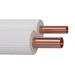 isolerede kølerør uden flange og omløber 1/4''x 1/2''. Lgd. A 20 mtr.