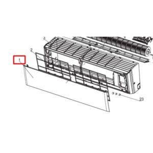 Sirius 18K Reservedel, Frontpanel til indedel, Nedre