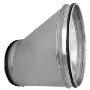 excentrisk reduktion Ø125-100 mm. Nippel/Nippel Længde 65 mm