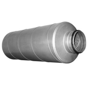 353973175jpg - Klima og Varme Lyddæmper Ø160 mm x 600 mm 50 mm isolering, Nippel/Nippel