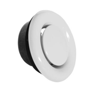 udsugningsventil Ø100 mm inkl.ramme. RAL 9010