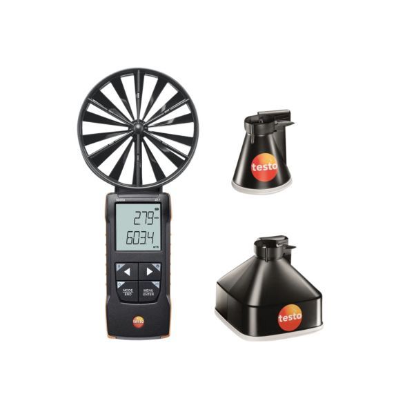 365631417jpg - Klima og Varme Testo 417 Vingehjulsanemometer med måletragte, indregulering