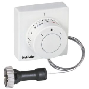 TA Heimeier termostat med fjernføler og betjening. 0-27gr. 2 mtr. Kapilarrør