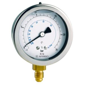 478013412jpg - Klima og Varme Afriso manometer Ø80 R134a LT Køl. RF080KT GLY-D711, UNF 7/16'', Skala -1/+12,5 bar