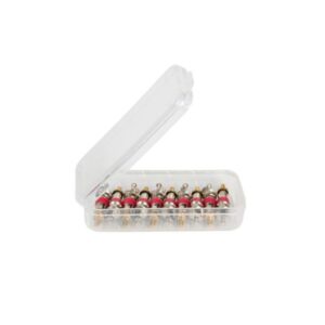 Refco A-31999-R/10 Schraderventil, Rød, 10 pak