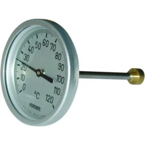 480663010jpg - Klima og Varme Rüeger TCH termometer 80x50 mm. Rustfrit stål, frontring i aluminium. 0-120°C