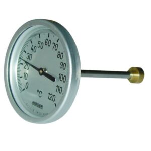 480664050jpg - Klima og Varme Rüeger TCH termometer 100x125 mm. Rustfrit stål, frontring i aluminium. 0-120°C