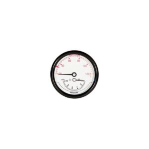 Erik Færgemann Hydro-termometer 80 mm. 1/2'' (bag). 0-10 mVS / 20-120° C