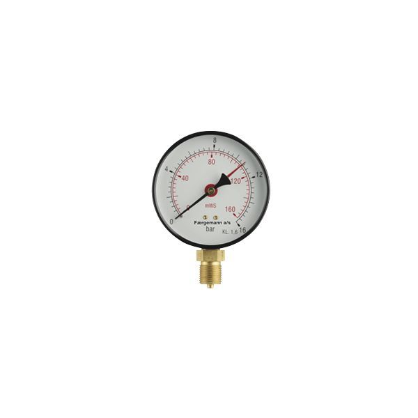 481101032jpg - Klima og Varme Erik Færgemann manometer Ø63mm, 1/4'' (ned),0-2,5 bar/mvs. med stilleviser