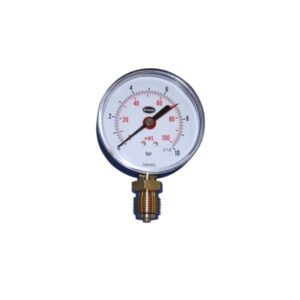 481103084jpg - Klima og Varme Erik Færgemann manometer Ø80mm, 1/2'' (ned), 0-10 bar/mvs. med stilleviser