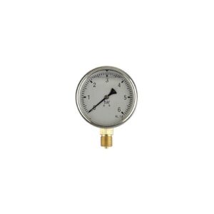 Erik Færgemann Manometer Ø100 mm, 1/2'' (ned), glycerinfyldt, 0-16 bar
