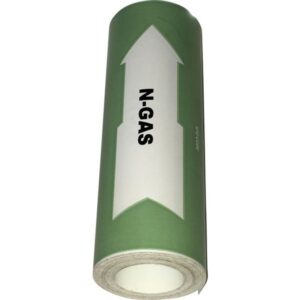 Rørmærkning 160mm x 10m lys grøn ''N-gas''