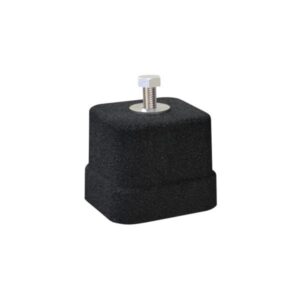 Tekno 100 1 sæt, 4 stk gummifødder, 70x70x60 mm, Sort, 400 kg